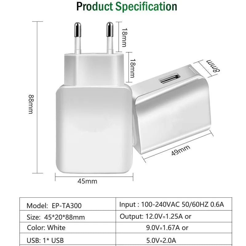 For Samsung A10 A7 2018 J6 J7 Neo Huawei Y9 Honor 9 lite 8X Android charging Mobile phone Micro USB V8 Cable QC 3.0 Fast charger