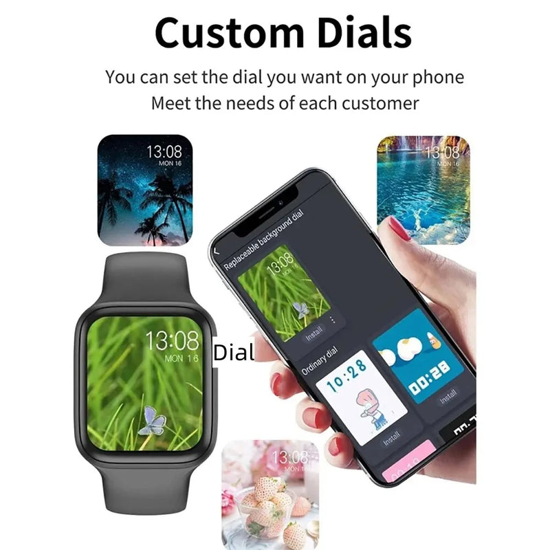 Smart Watch Answer Call Music Player Health Sport Bracelet Fitness Tracker Custom Dial Smartwatch Women Men Gift 2024 New Clock