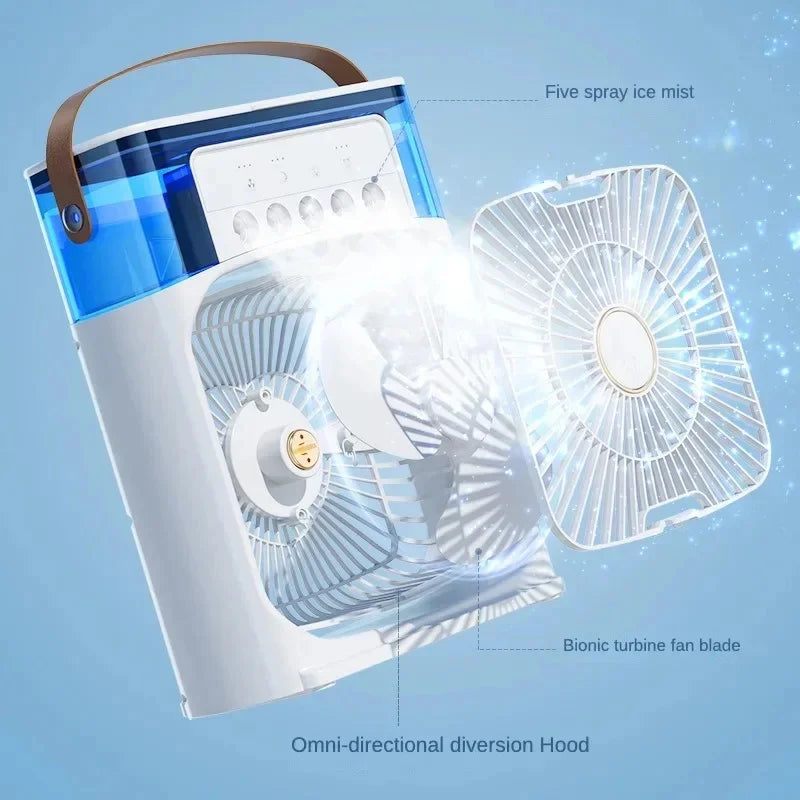 Portable Air Cooler Fan Humidifier With Led Usb Led Water Reservoir