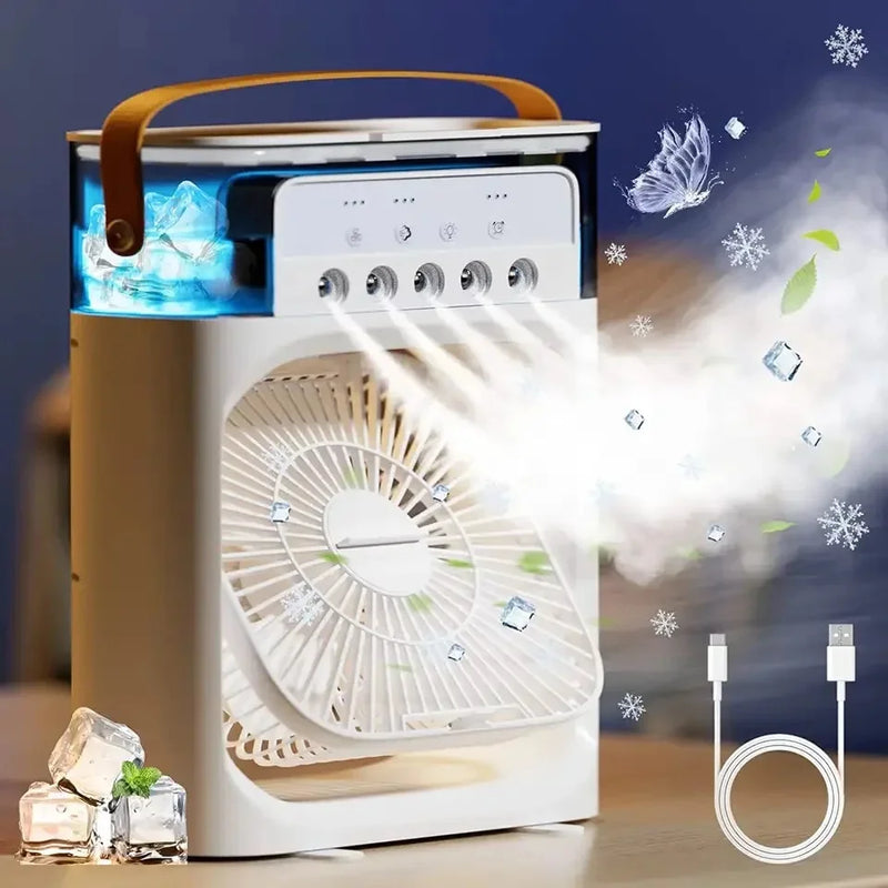 Portable Air Cooler Fan Humidifier With Led Usb Led Water Reservoir